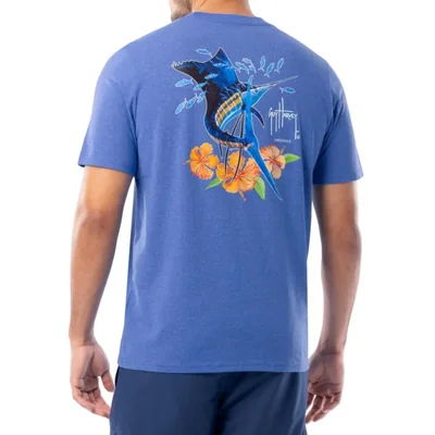 Camiseta Guy Harvey Hombre Talla Media Royal Heather/Sail