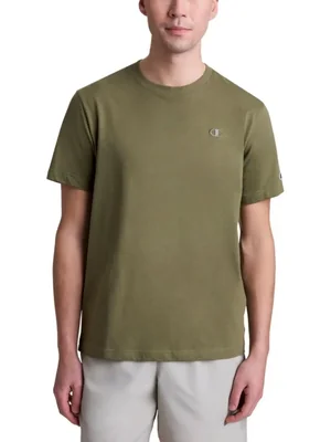 Camiseta Champion Classic de Algodón Oliva Quemada Talla Grande