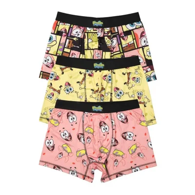 Calzoncillos tipo boxer Bioworld Talla Media Pack de 3 SpongeBob SquarePants