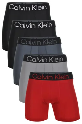 Calvin Klein Calzoncillos Boxer de Microfibra - Pack de 5 - Talla XL