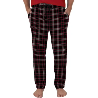 Pantalón de pijama de fleece para hombre Fruit of the Loom talla grande cuadro escocés