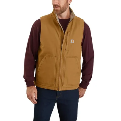 Chaleco Carhartt X-Large Tall (talla extra grande alta) Brown Duck Sherpa