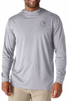 Sudadera con capucha Carhartt Force Logo relajado – Gris acero – Talla grande alta