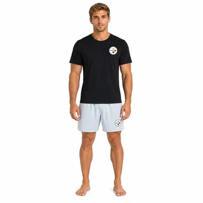Conjunto Pijama NFL Pittsburgh Steelers Playera y Short Negro Hombre