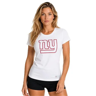Playera Aficionado NFL New York Giants Manga Corta Blanco Mujer
