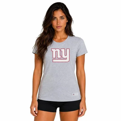 Playera Aficionado NFL New York Giants Manga Corta Gris Mujer