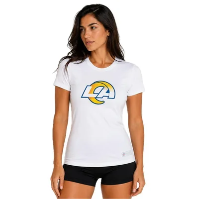 Playera Aficionado NFL Los Angeles Rams Manga Corta Blanco Mujer