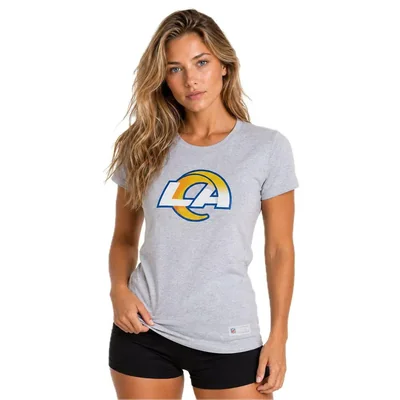 Playera Aficionado NFL Los Angeles Rams Manga Corta Gris Mujer