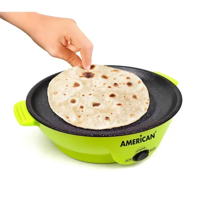 Parrilla Comal Sartén eléctrico Antiadherente 2 Temp American 6022
