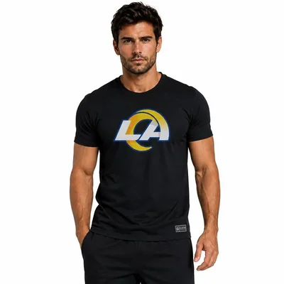 Playera Aficionado NFL Los Angeles Rams Manga Corta Negro Hombre