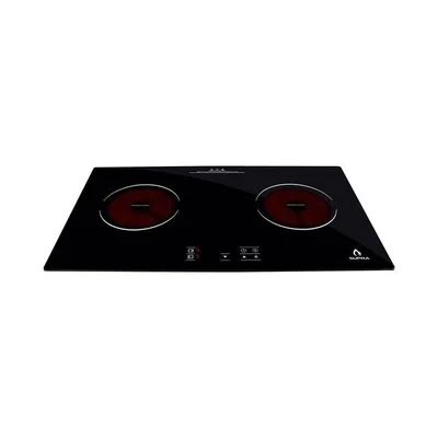 Parrilla de Vitroceramica Super Flama Supra VITROROSSO H 2 Quemadores Negro ORTY