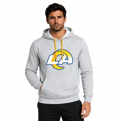 Sudadera Hoodie NFL Los Angeles Rams Manga Larga Gris Hombre