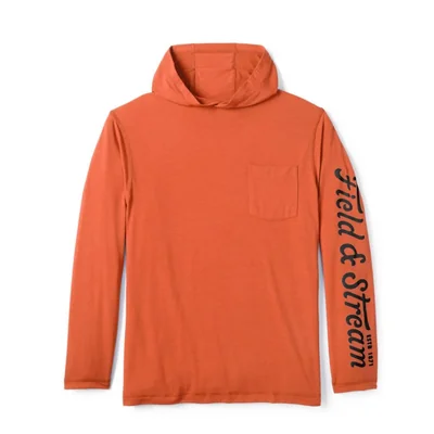 Sudadera con capucha Field & Stream – Grande – Naranja – UPF 50