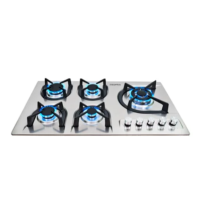 Supra Parrilla De Empotrar A Gas Lp Y Natural De 5 Quemadores Acero Inoxidable 5Q-EA