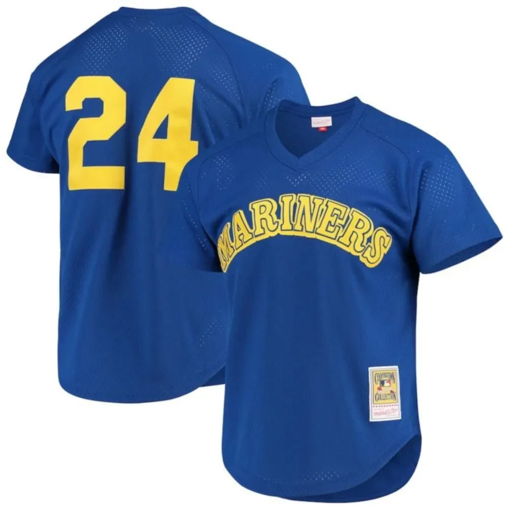 Jersey Mitchell & Ness Mariners Azul Talla Mediana