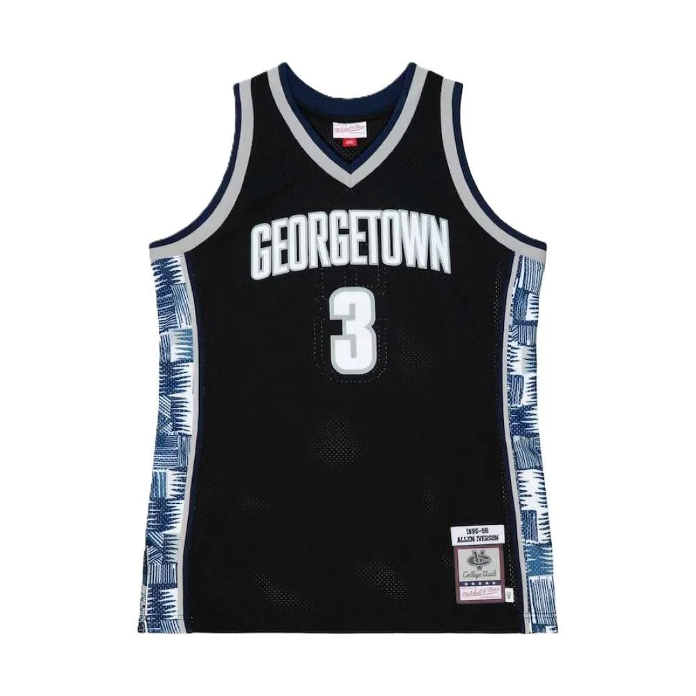Camiseta Mitchell & Ness Georgetown Iverson #3 Negra XL