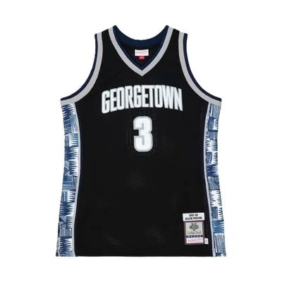 Camiseta Mitchell & Ness Georgetown Iverson #3 Negra XL