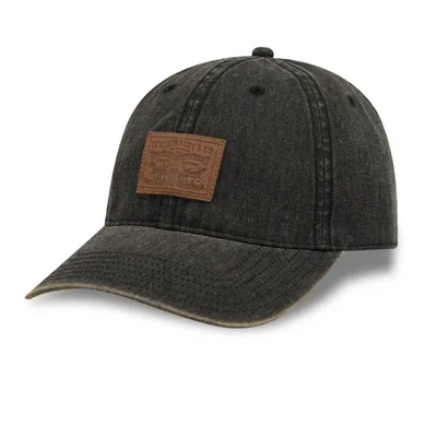Gorra de béisbol Levi's de denim lavado negro – talla única