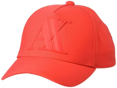 Gorra Armani Exchange roja con logo de goma 3D talla única