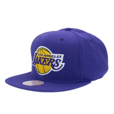 Gorra Snapback Mitchell & Ness Lakers Team Ground 2.0 Púrpura