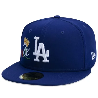Gorra New Era Dodgers 59Fifty Ajustada con Corona de Campeón