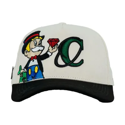 GORRA CASH ONLY MONOPOLY DIAMOND BEIGE 22025001 CURVA