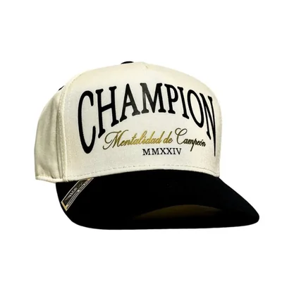 Gorra Vago Style Champion Negra Snapback Curva Premium