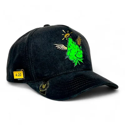 Gorra Vago Style Flor Divina snapback visera curva gamuza
