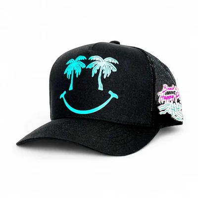 Gorra Vago Style Happy Place Negra Snapback Premium