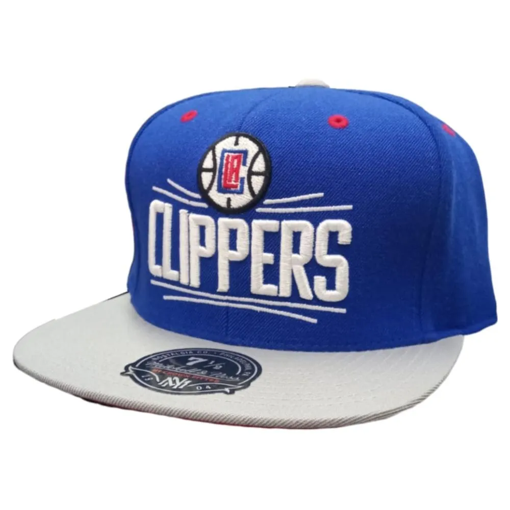 Gorra Cerrada Mitchell & Ness Clippers 7 1/2 Azul G163M