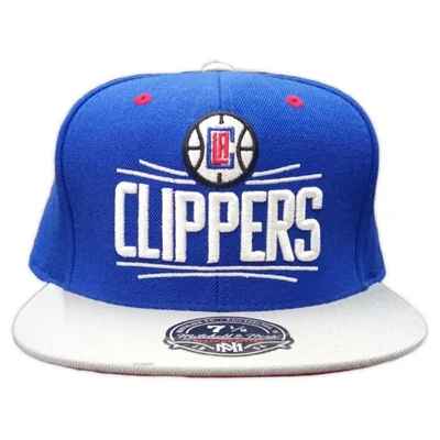 Gorra Cerrada Mitchell & Ness Clippers 7 1/2 Azul G163M