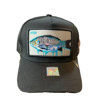 Gorra El Chiqueado Casual de Moda Color Negro Fish
