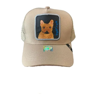 Gorra de Moda Beige Perrito Guau