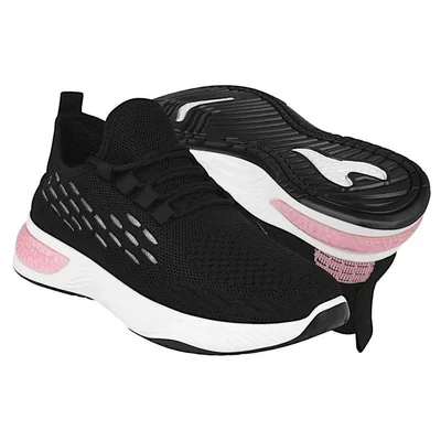 TENIS CASUALES DAMA STYLO 632204 TEXTIL NEGRO