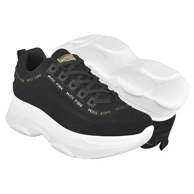 TENIS CASUALES PARA DAMA MISS PINK 182078 NEGRO