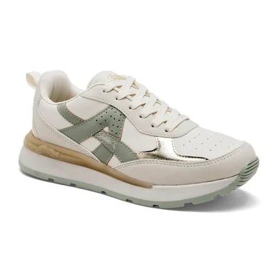 Shakira tenis para mujer latte verde oro cod 147588-E