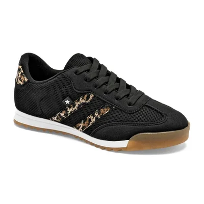 Moramora tenis para mujer negro camel cod 147400-E