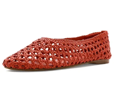 Zapato plano tipo bailarina Sam Edelman Shira Rojo Talla 9.5 M