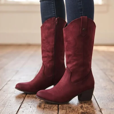Mora west bota para mujer vino cod 149044-E