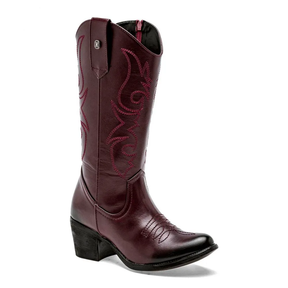 Mora west bota vaquera para mujer vino cod 148960-E