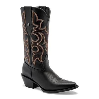 Mora west bota vaquera piel para mujer negro cod 147391-E