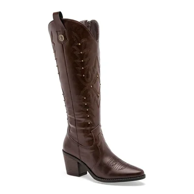 Mora west bota vaquera para mujer café cod 147389-E