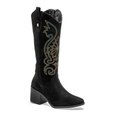 Mora west bota vaquera para mujer negro cod 147385-E