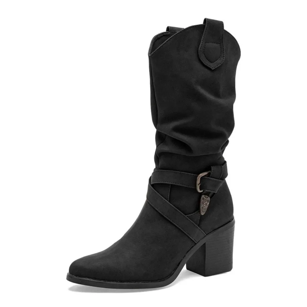 Via Victoria bota para mujer negro cod 148959-E