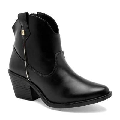 Mora west botín vaquero para mujer negro cod 148040-E