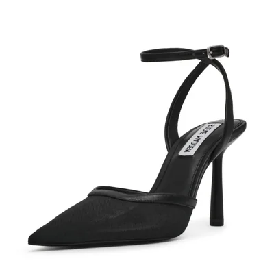 Zapatos de tacón Steve Madden Alliance negro de malla (talla 7)