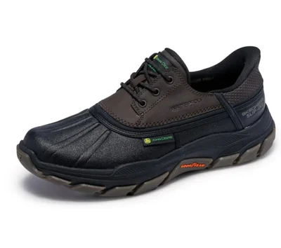 Zapato impermeable para hombre Skechers John Deere 27 cm negro/marrón