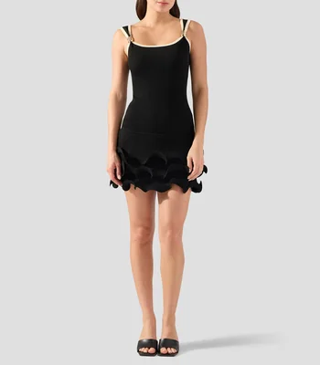 Vestido mini liso Mujer