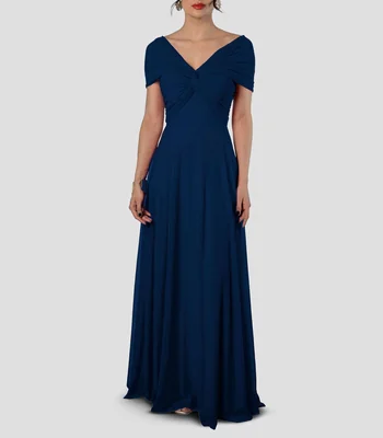 Vestido largo liso Mujer