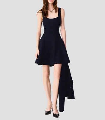Vestido Corto Sin Mangas Sólido Mujer